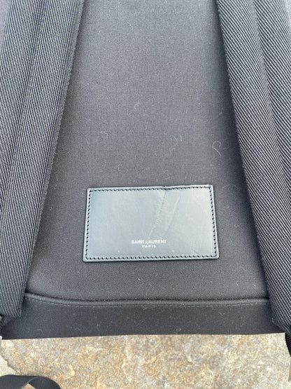 Saint Laurent Pink Tiger Print City Canvas Backpack