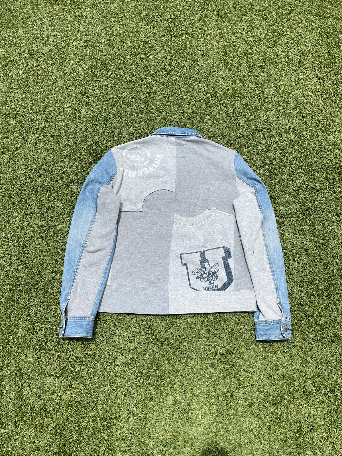 AW03 “Paperdoll” - Undercover Hybrid Lightwash Denim Trucker Jacket