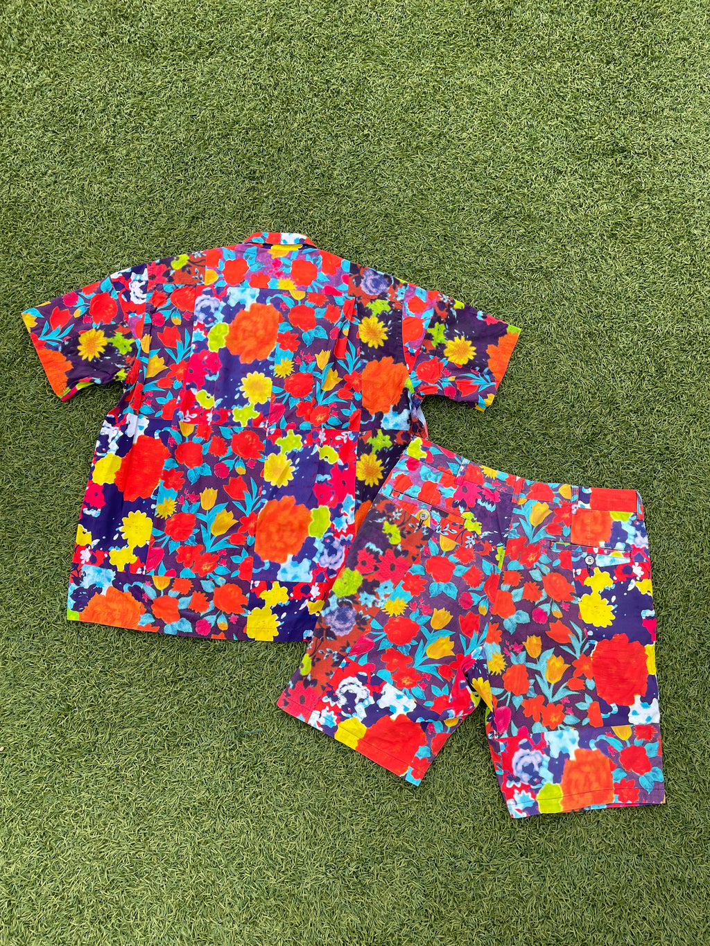 AD2001 Junya Watanabe Multi-Color Floral Blocking Set