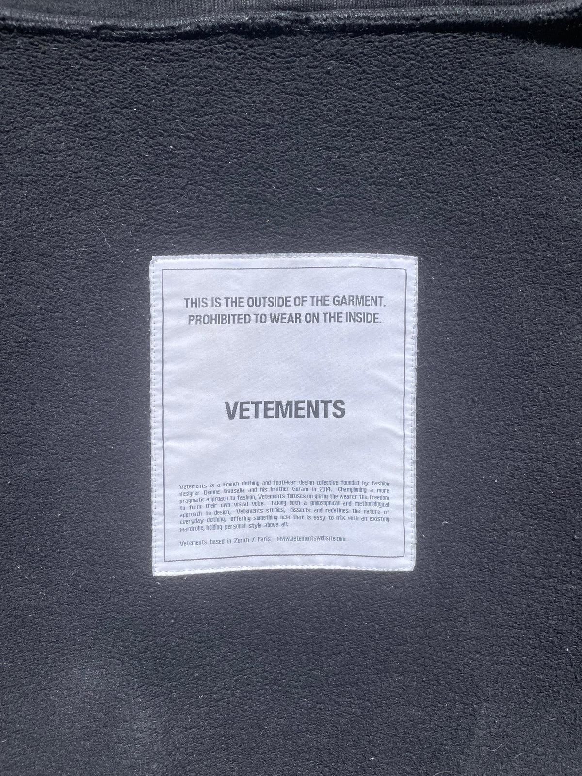 AW18 Vetements Inside Out Shark Zip Up Hoodie