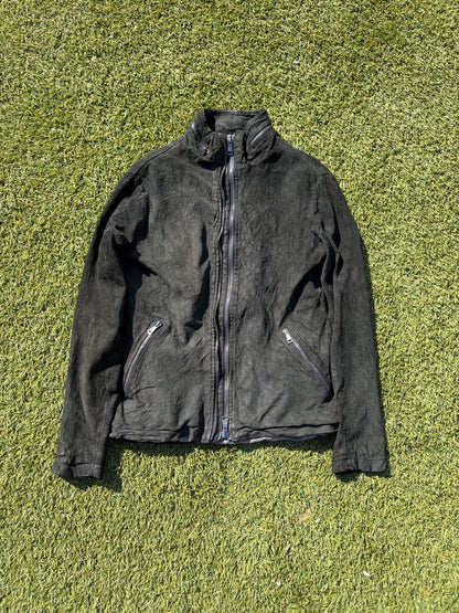 Giorgio Brato Dyed Suede Italian Moto Leather Jacket