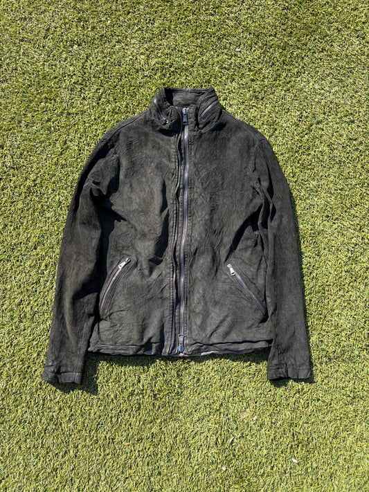 Giorgio Brato Dyed Suede Italian Moto Leather Jacket