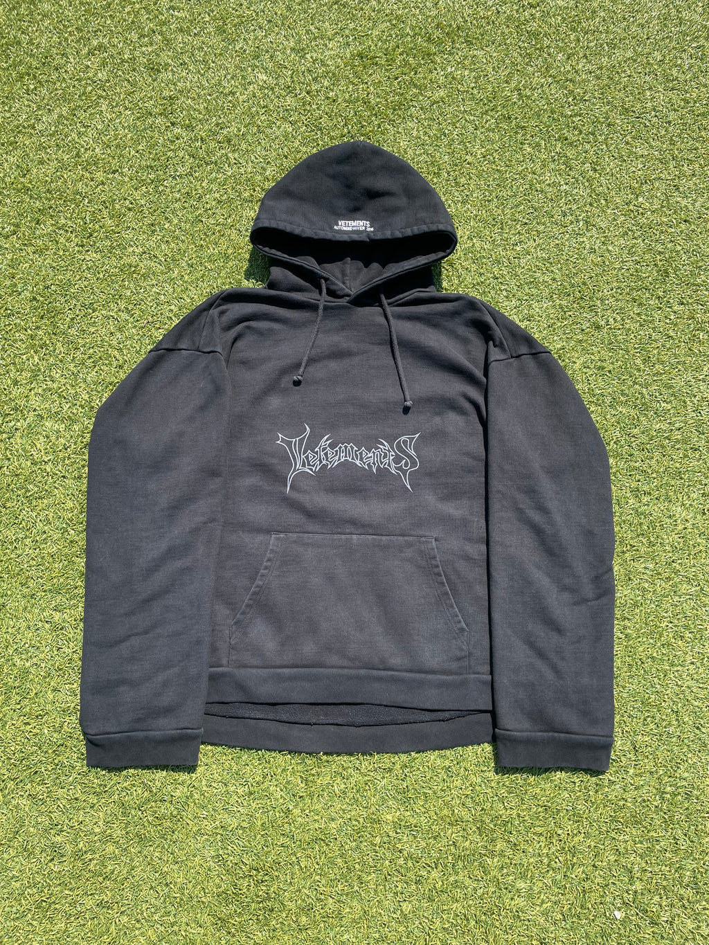AW15 Vetements OG Metal Logo Oversized Hoodie