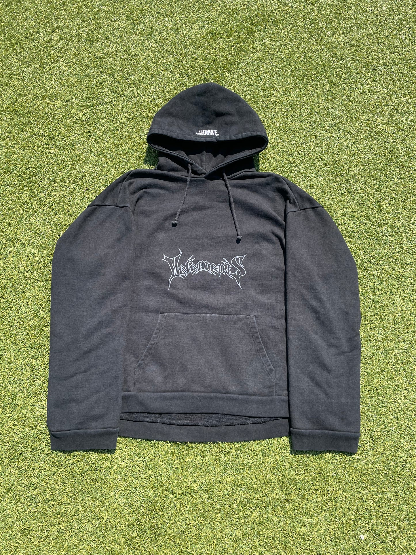 AW15 Vetements OG Metal Logo Oversized Hoodie