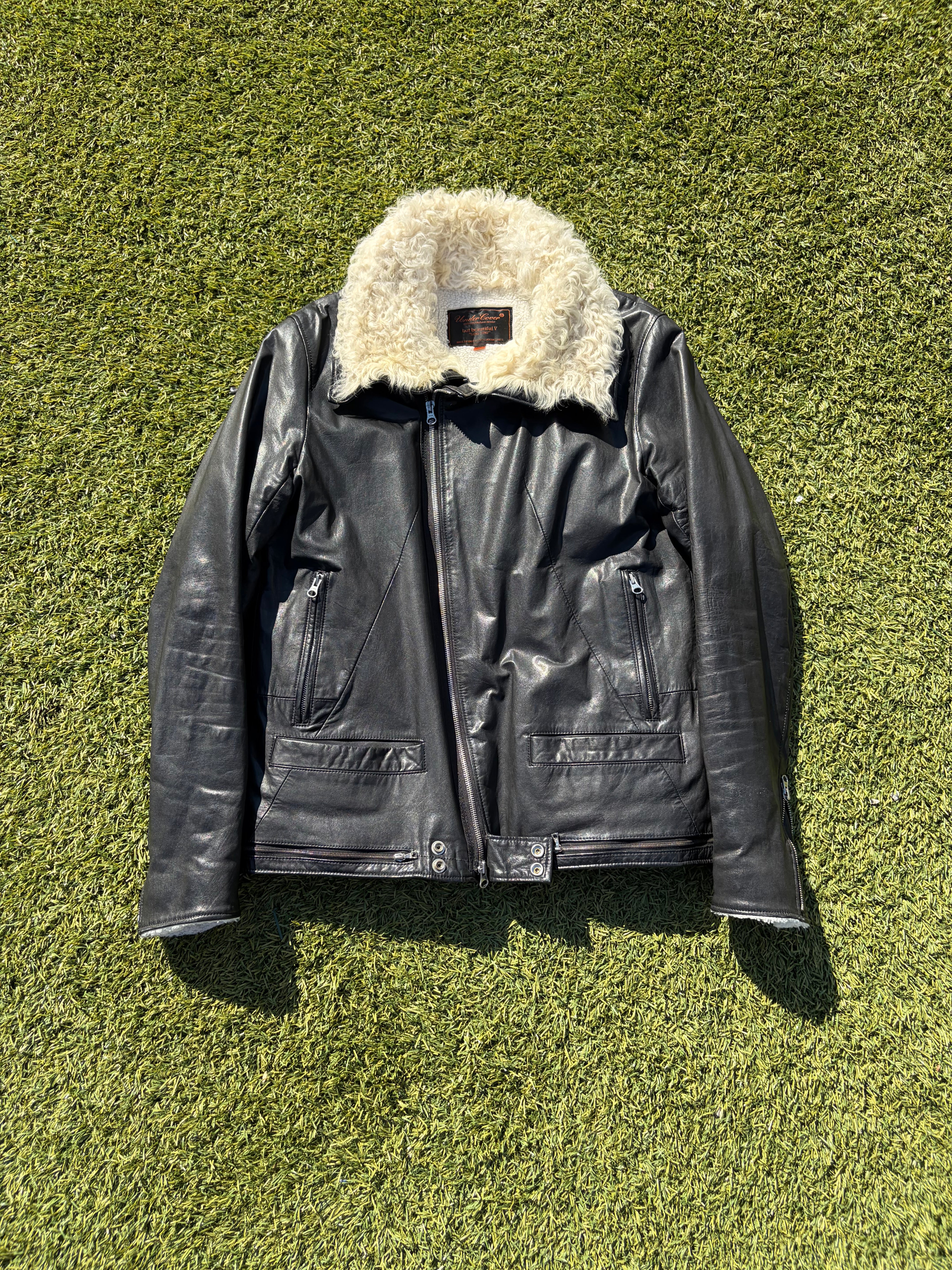 AW06 “Guruguru” - Undercover Wire Collar Horse Leather Shearling