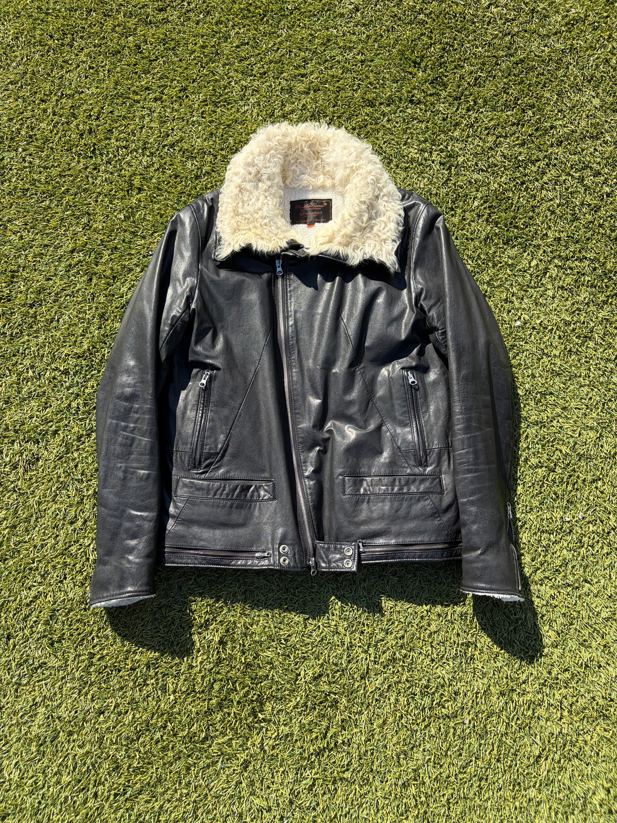 AW06 “Guruguru” - Undercover Wire Collar Horse Leather Shearling 