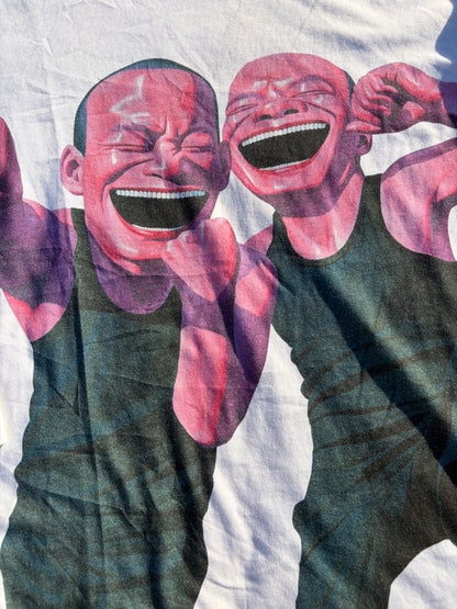 SS21 Comme Des Garçons SHIRT By Yue Minjun “Laughing Duo” 3/4 Sleeve T-Shirt