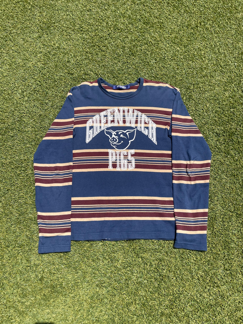AW2002 Junya Watanabe “Greenwich Pigs” Stripe Long Sleeve
