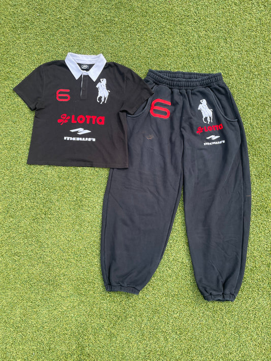 SS25 Mowalola 'Atlanta' Cropped Polo Set