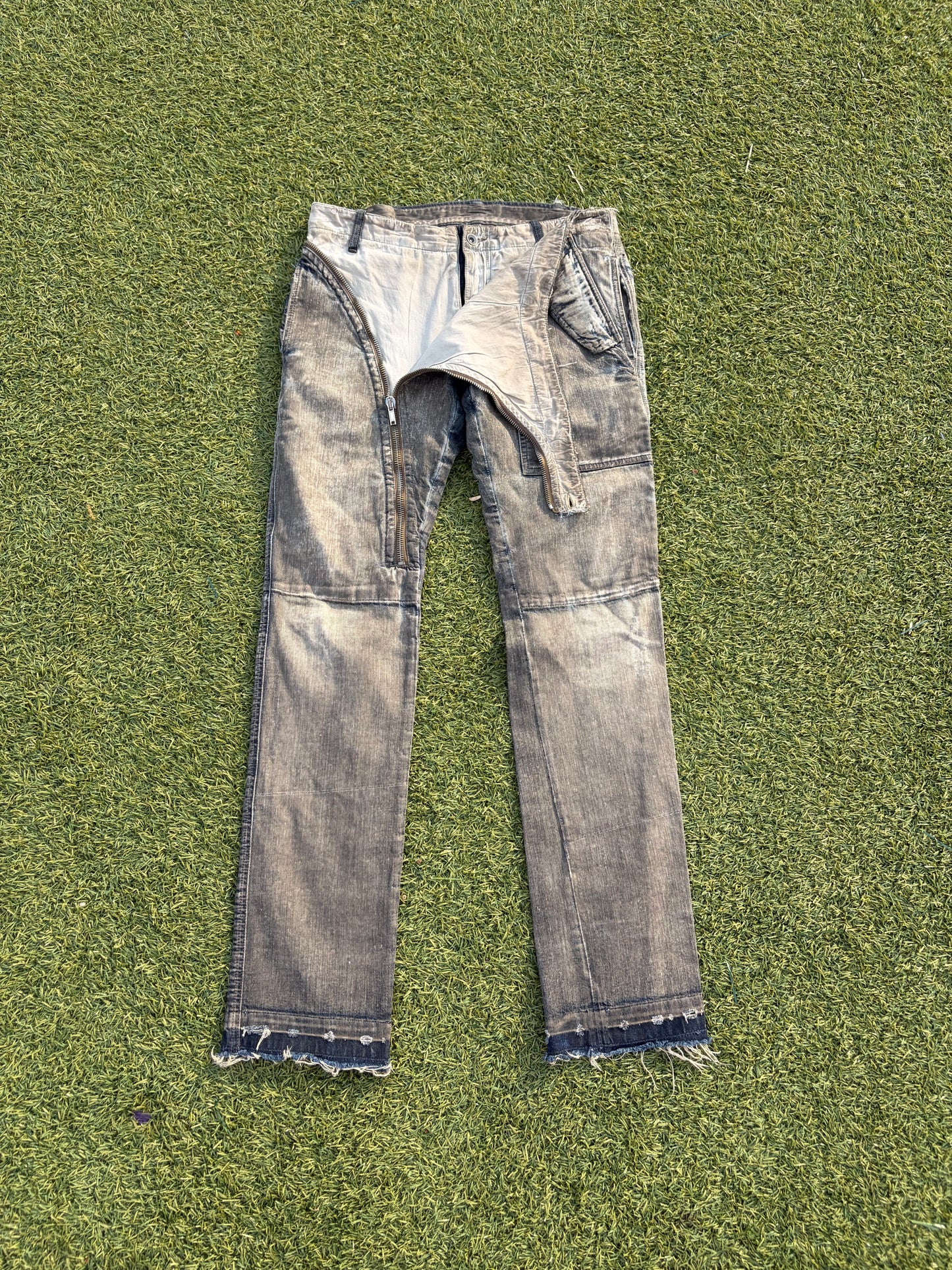 FW08-SS09 Rick Owens Double Layered Aircut Denim