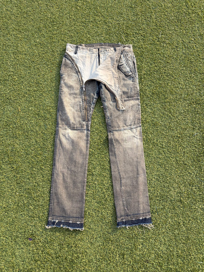 FW08-SS09 Rick Owens Double Layered Aircut Denim