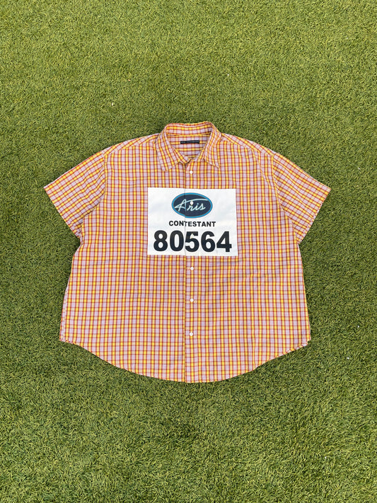 Aris Tatalovich American Idol “Contestant 80564” Plaid Button Up Shirt