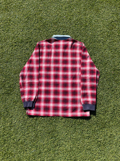 FW14 Supreme Shadow Plaid Denim Collar Rugby