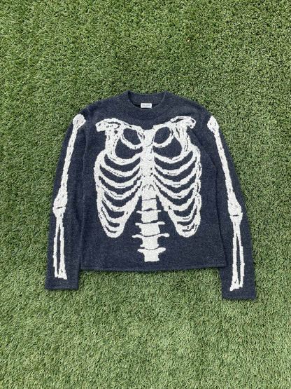 FW18 Saint Laurent Skeleton Intarsia Knit Sweater