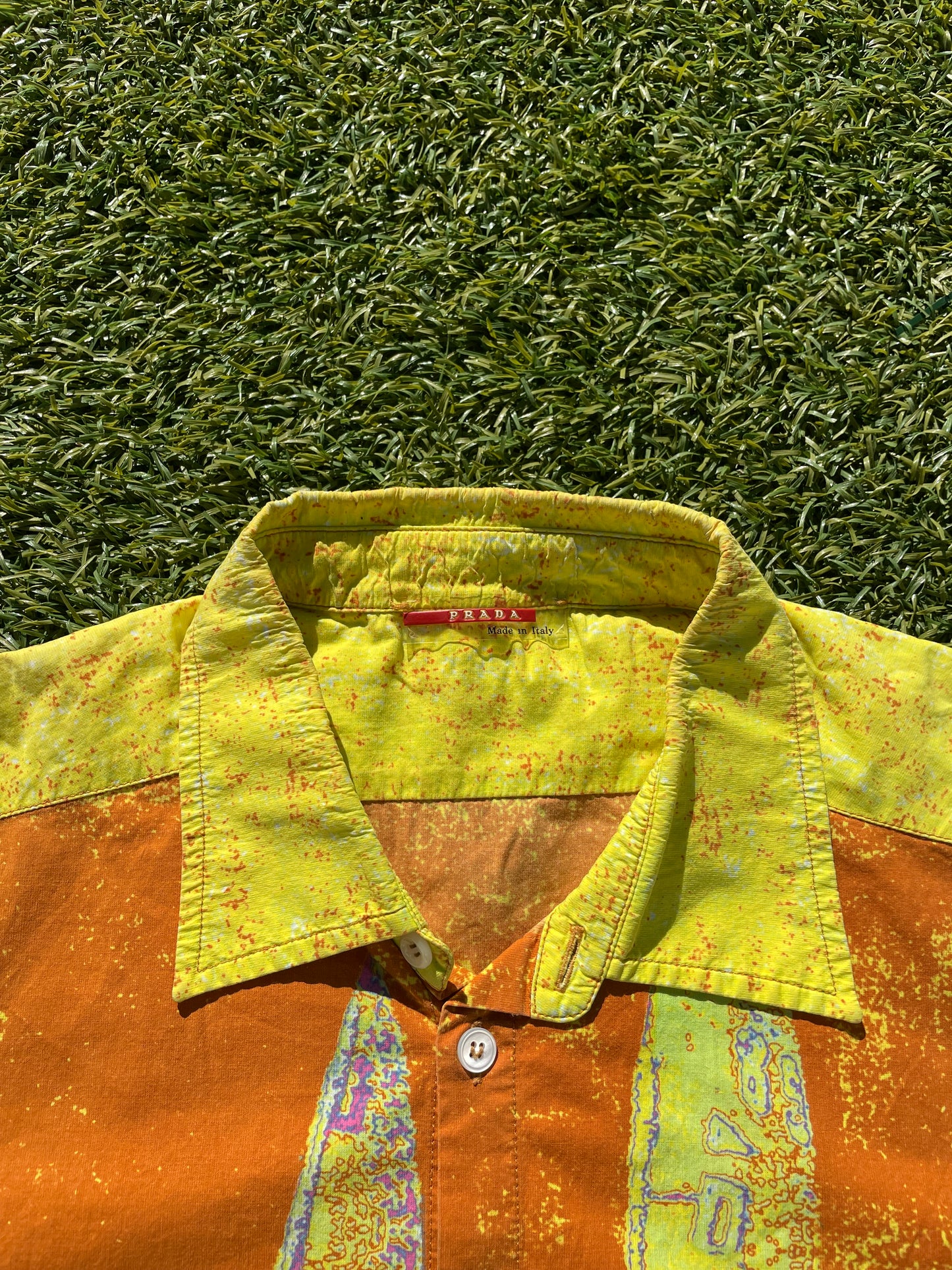 Prada Sport Multi-Color Sailing Button Up Shirt