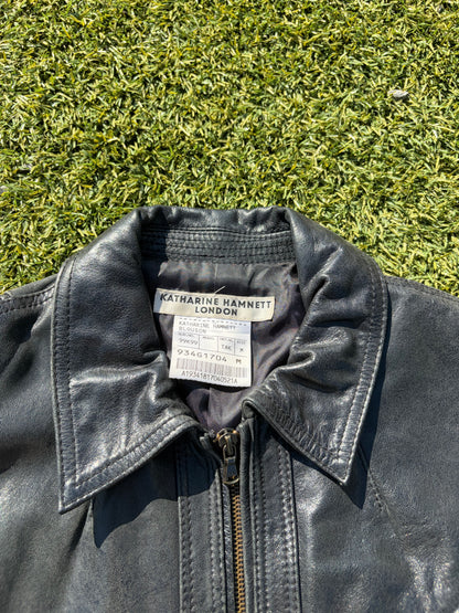 2000s Katherine Hamnett Cowhide Leather Blouson