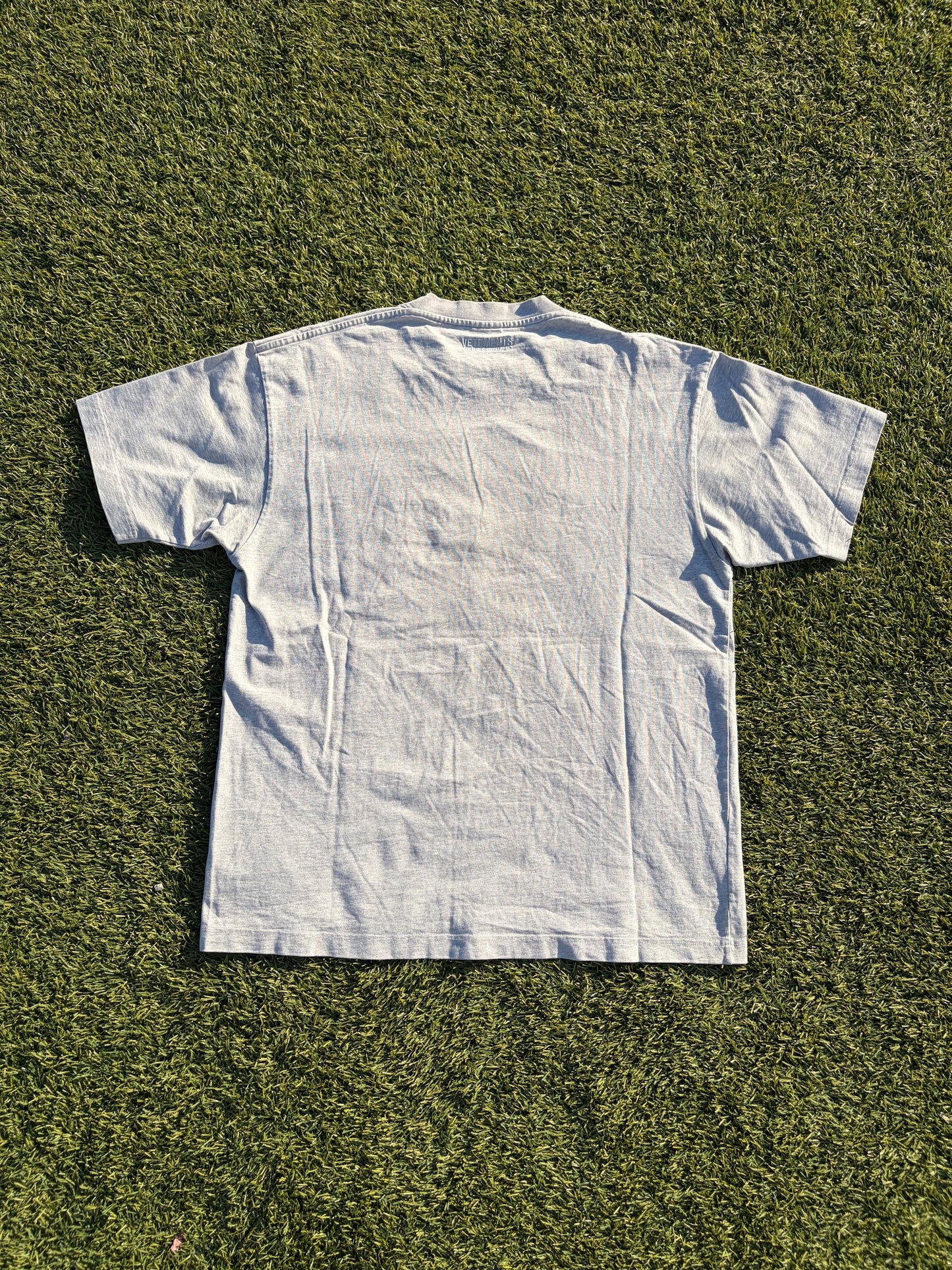 SS18 Vetements Baseball Logo Grey T-Shirt