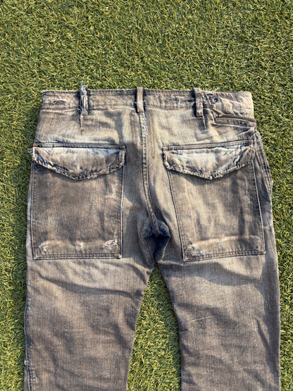 FW08-SS09 Rick Owens Double Layered Aircut Denim