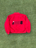 1984 Issey Miyake Sport Care Label Red Wool Varsity Jacket