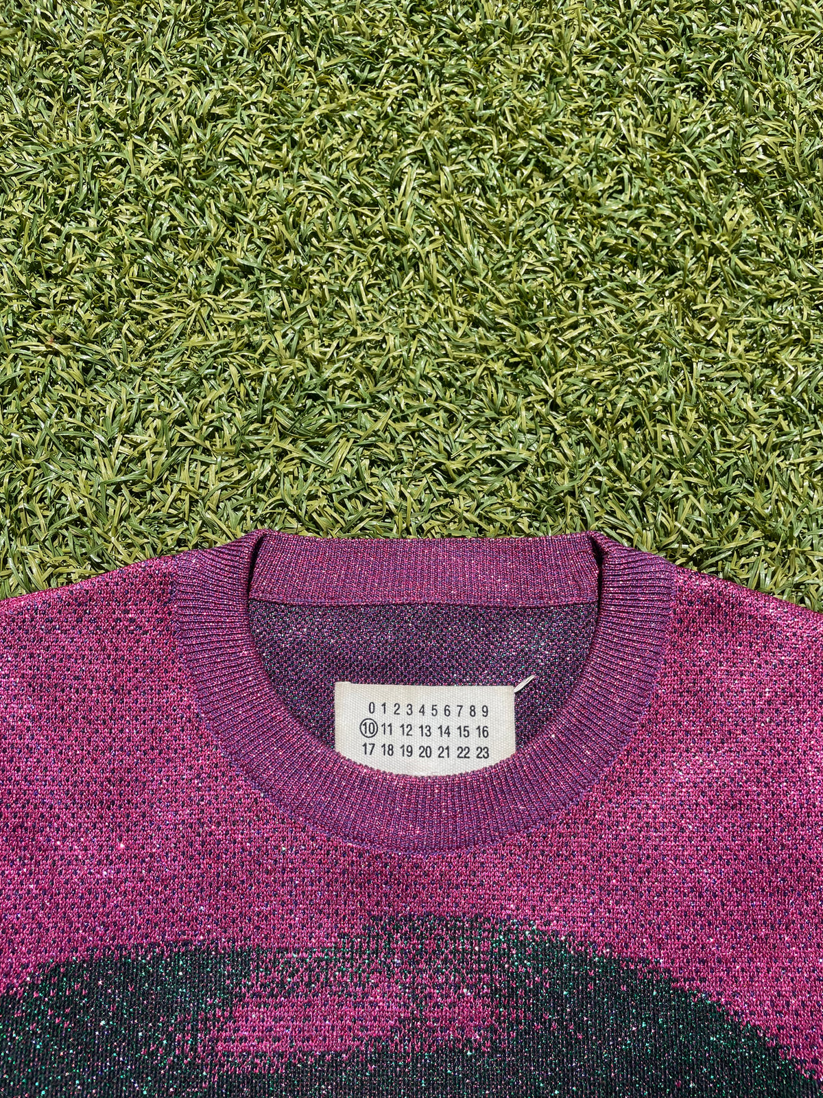 AW15 Maison Margiela Lurex Lips Glitter Sweater