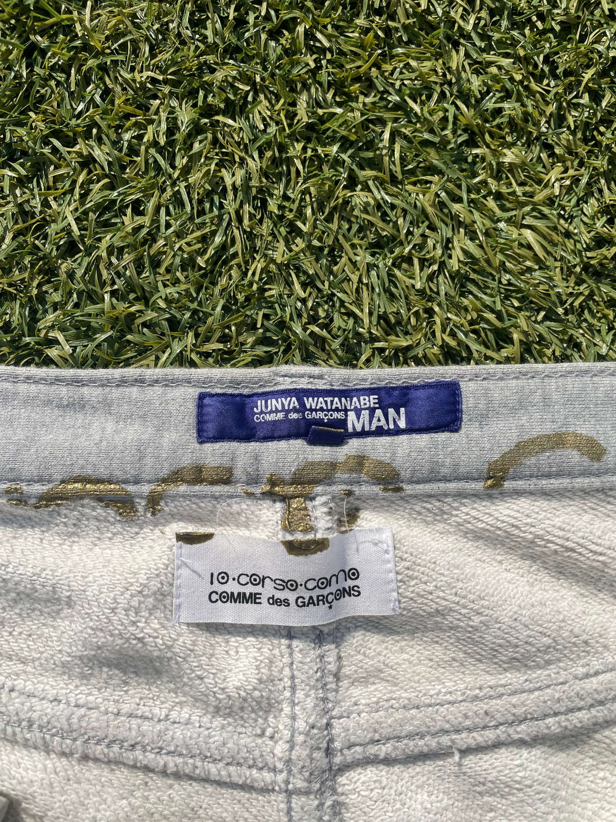 AD2003 Junya Watanabe 10 Corso Como Print Grey Sweatpants