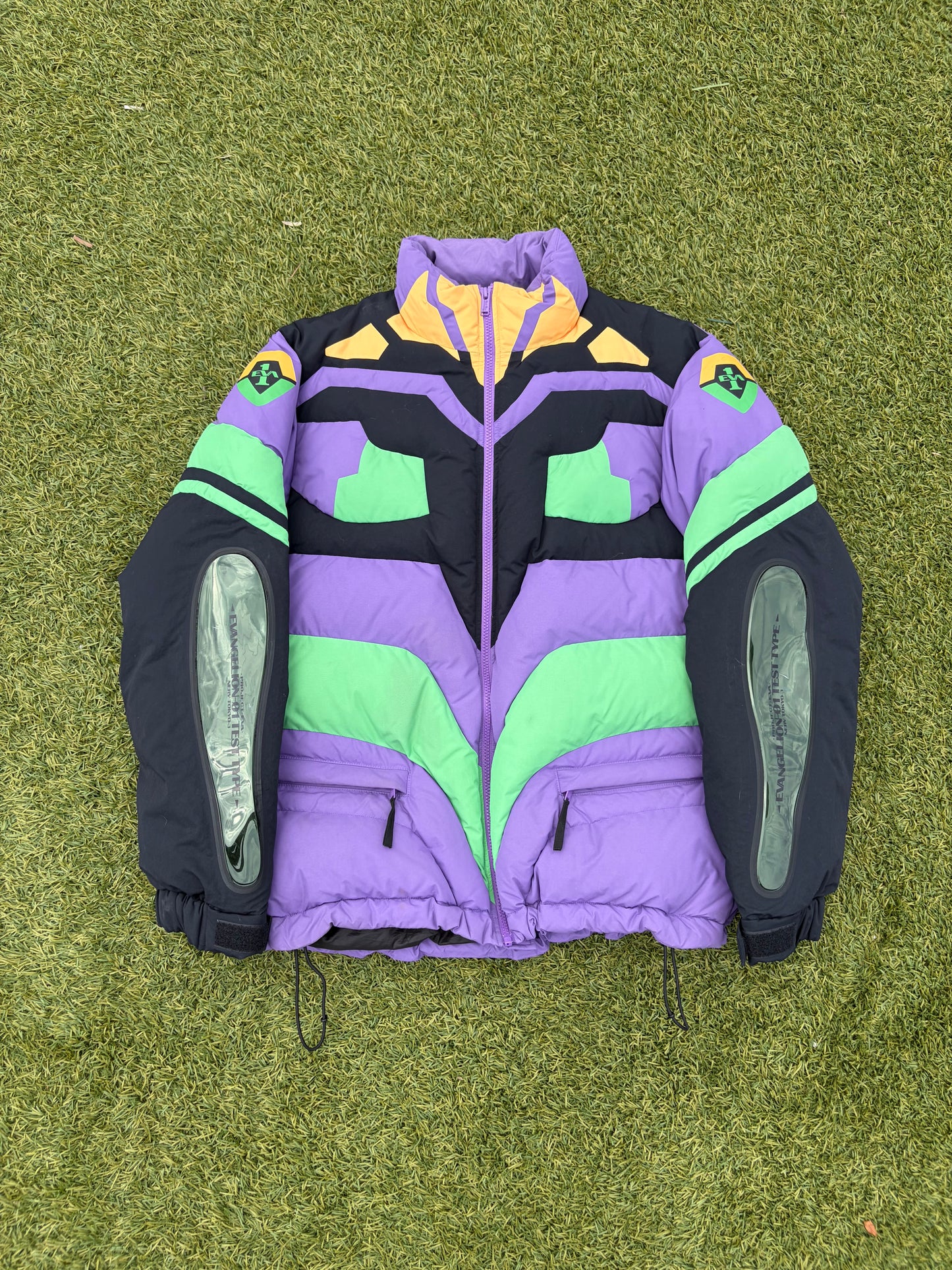 FW21 Undercover x Evangelion Unit-01 Shinji Ikari Padded Puffer Nylon Jacket