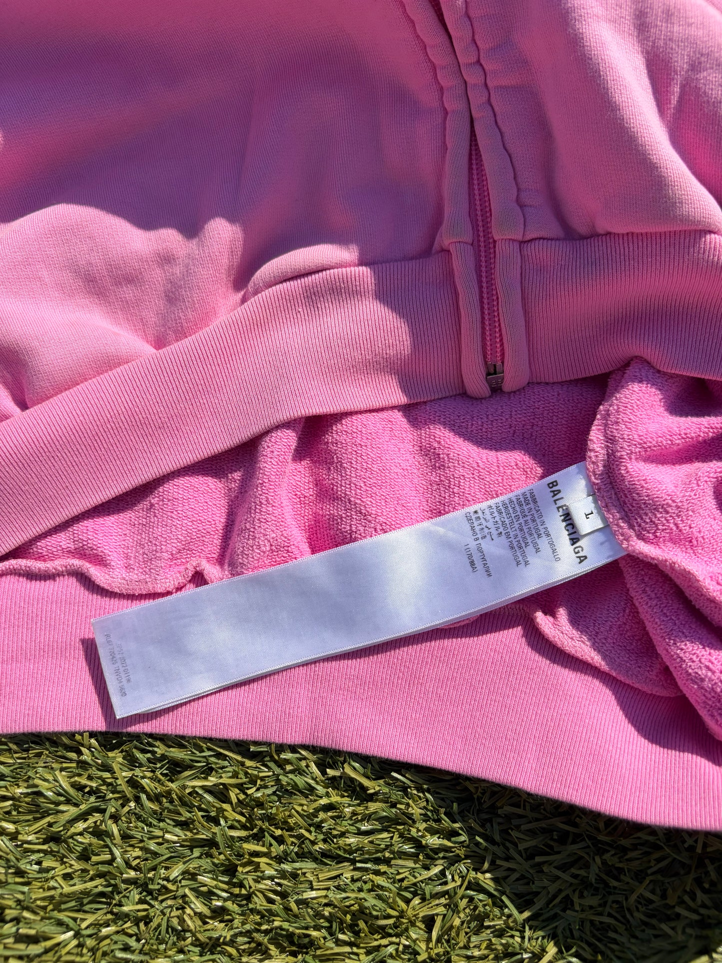 FW22 “360* Snowstorm” - Balenciaga Pink Polo Zip Up Hoodie