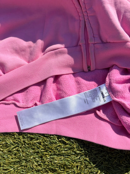 FW22 “360* Snowstorm” - Balenciaga Pink Polo Zip Up Hoodie