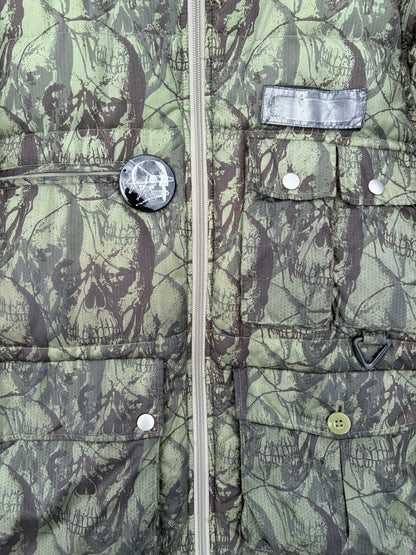 AW03 “Paperdoll” - Undercover Osama Bin Laden Skull Utility Cargo Puffer Jacket