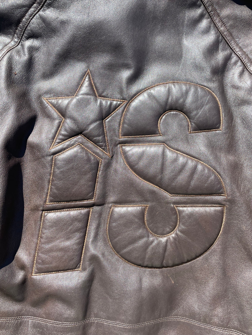 1980s Issey Miyake Sport Label Padded Brown Leather Parka Jacket