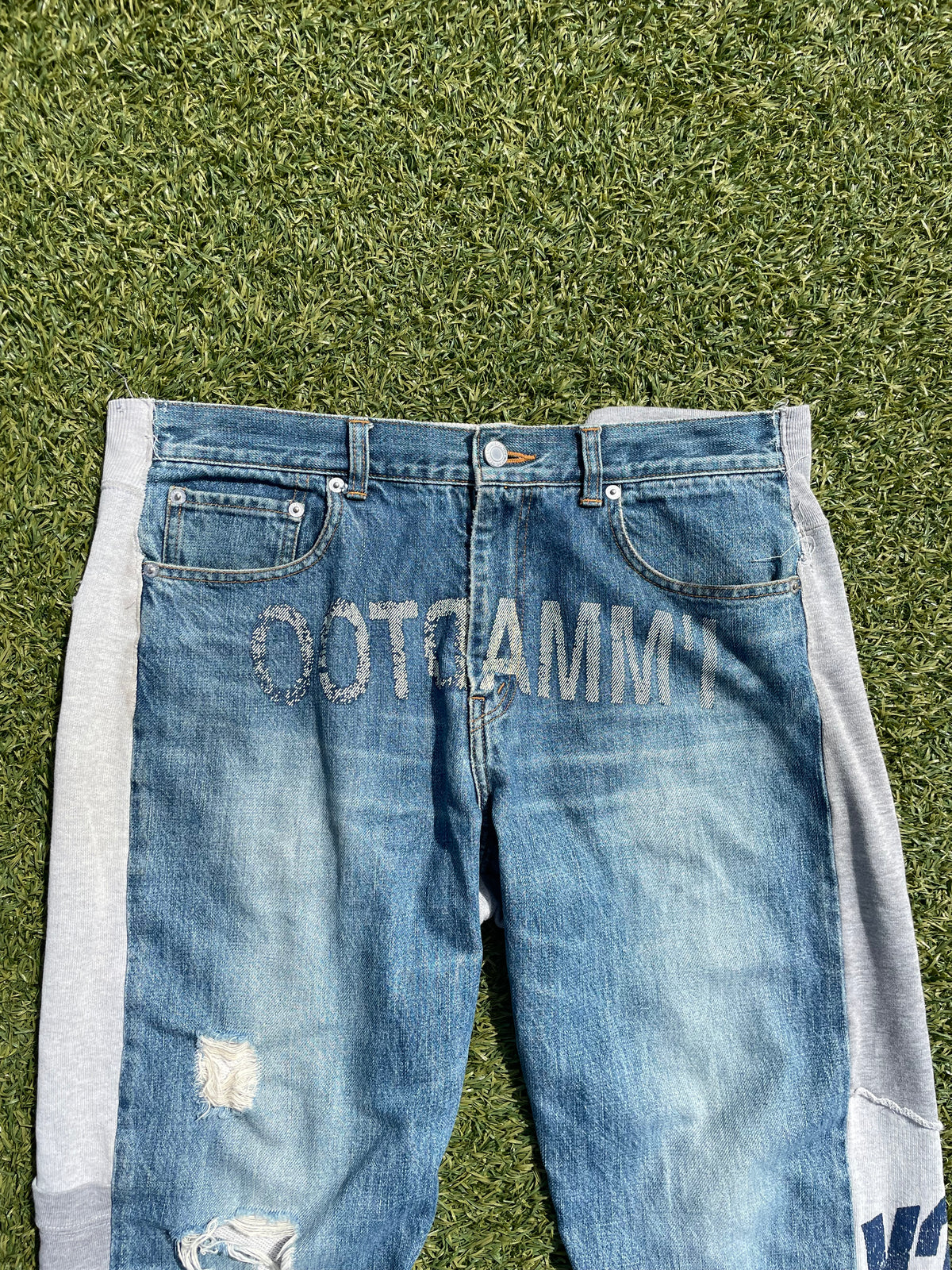 AW02 “Witch Cells Division” - Undercover ‘Immadtoo’ Hybrid Lightwash Distressed Denim