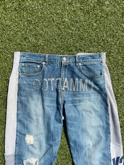 AW02 “Witch Cells Division” - Undercover ‘Immadtoo’ Hybrid Lightwash Distressed Denim