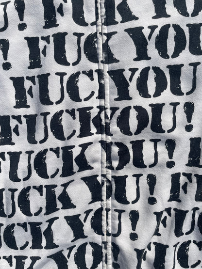 SS06 “Welcome To The Shadow” - Number (N)ine ‘Fuck You’ All Over Print Zip Up Hoodie