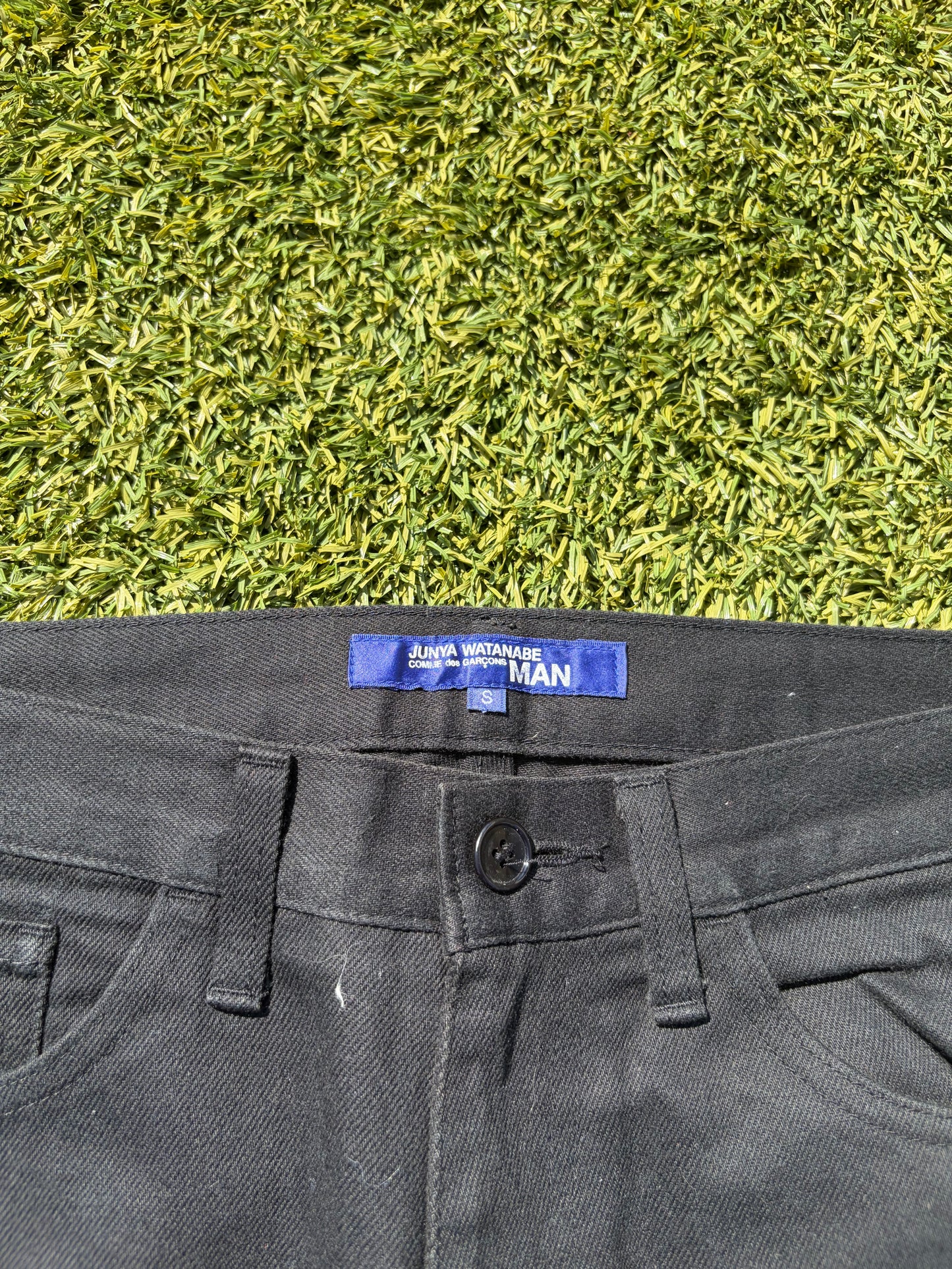 AD2002 Junya Watanabe Leather Patch ‘24’ Canvas Denim