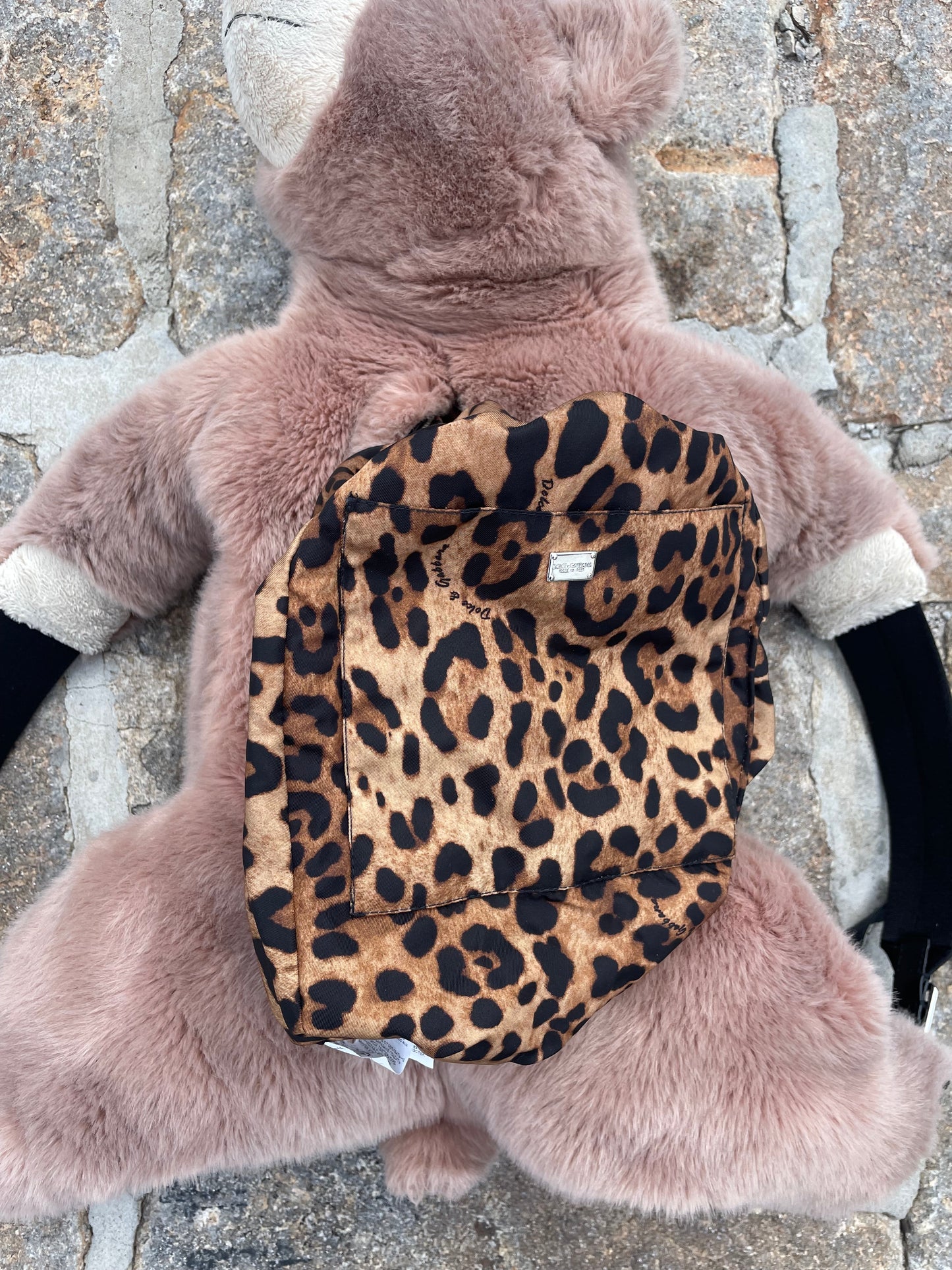 FW17 Dolce & Gabanna Brown Teddy Bear Fur Backpack