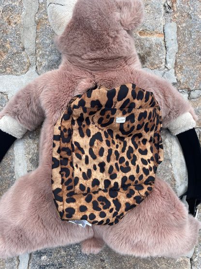 FW17 Dolce & Gabanna Brown Teddy Bear Fur Backpack