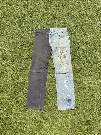 SS06 “Welcome To The Shadow” - Number (N)ine Hybrid Paint Splatter Corduroy Denim