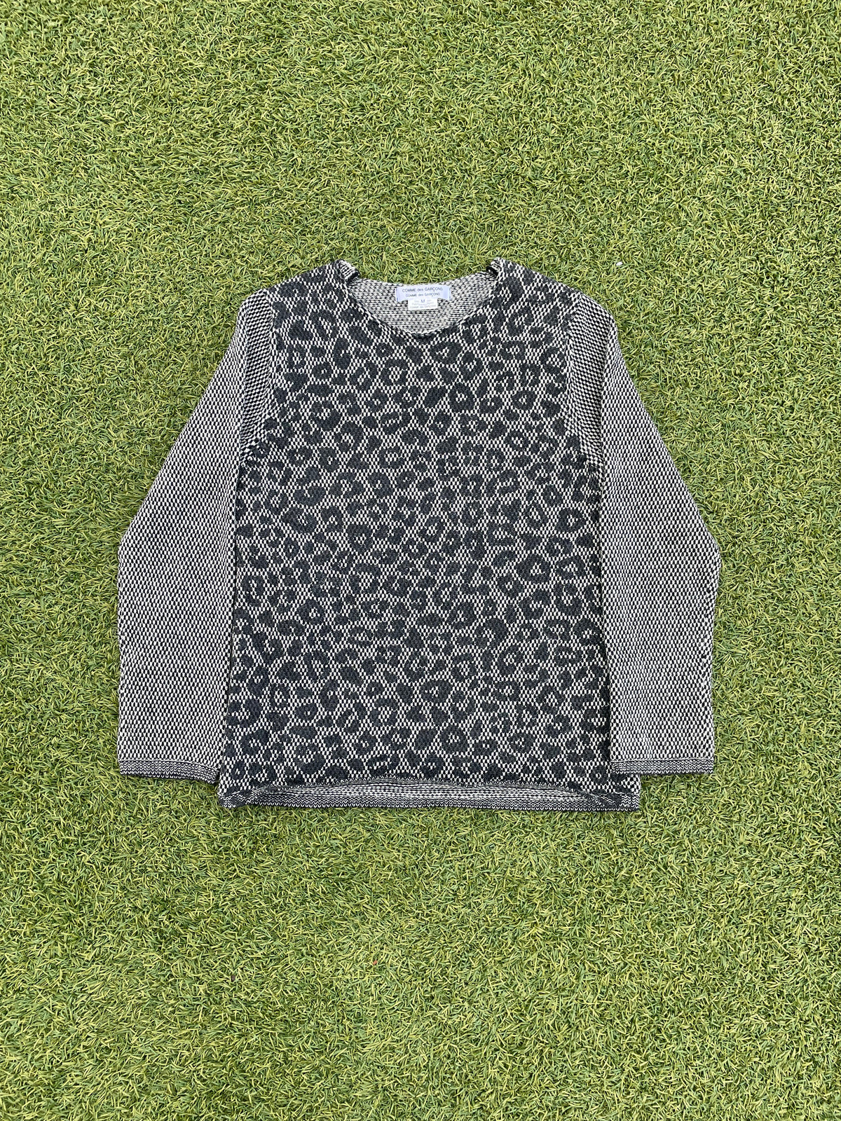 AD2020 Comme Des Garçons Leopard Print Knit Sweater