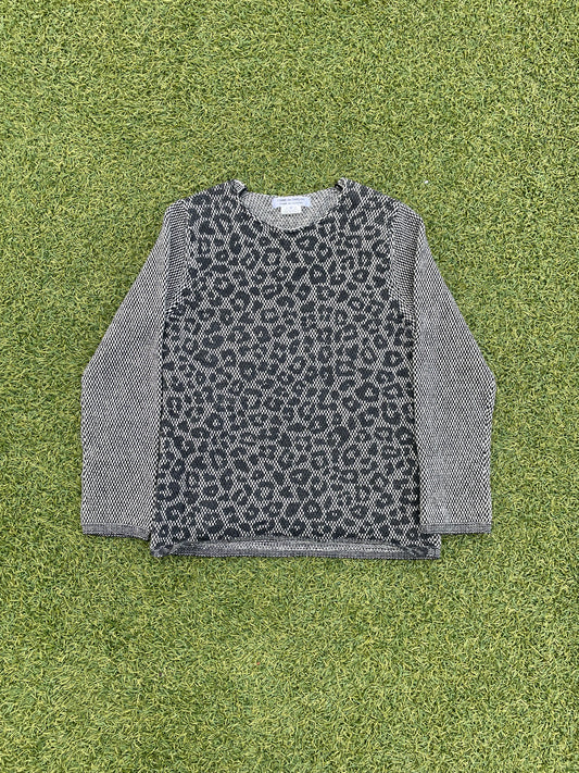 AD2020 Comme Des Garçons Leopard Print Knit Sweater