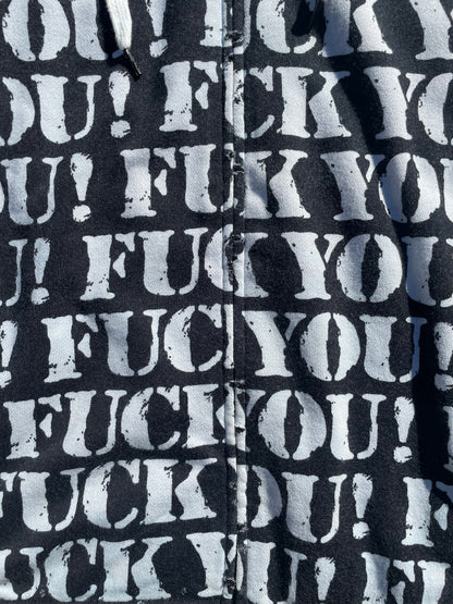 SS06 “Welcome To The Shadow” - Number (N)ine ‘Fuck You’ All Over Print Zip Up Hoodie