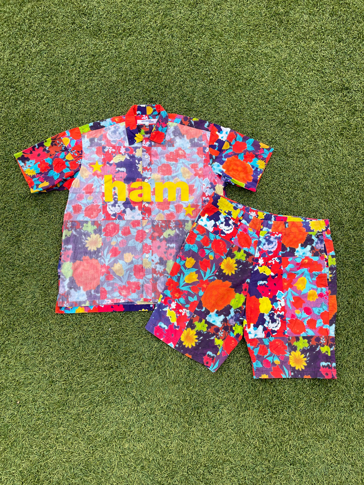 AD2001 Junya Watanabe Multi-Color Floral Blocking Set