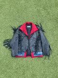 AW18 Balenciaga Triple Layer Hybrid Fringe Leather Biker Jacket