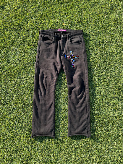 AD2002 Junya Watanabe Jewel Cross Black Sweatpants 💎