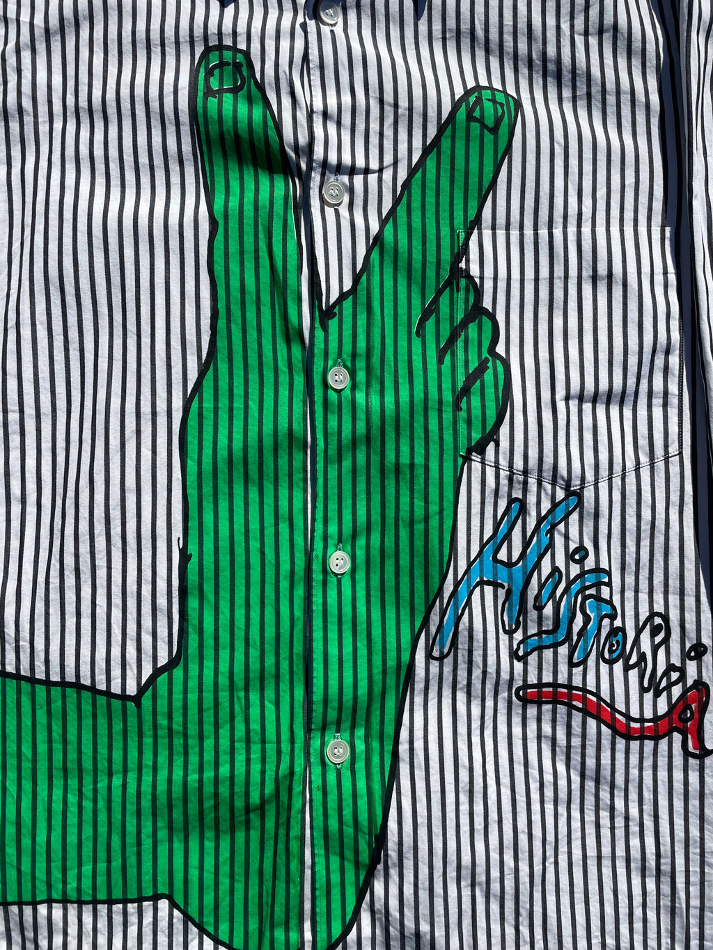 AD2006 Comme Des Garçons Homme+ Henryk Tomaszewski Stripe Button Up