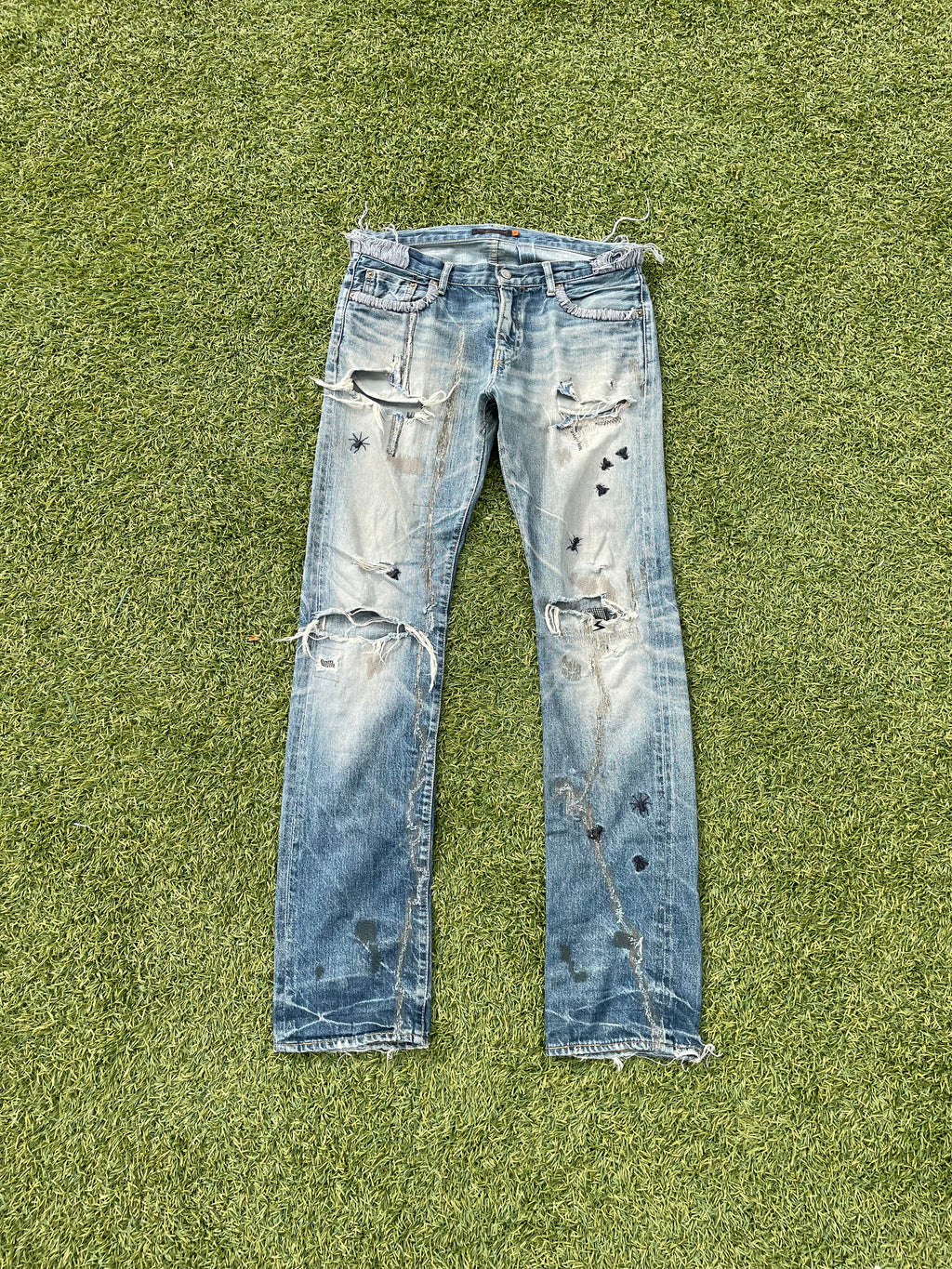 AW06 “GURUGURU” - Undercover Insects Distressed Denim