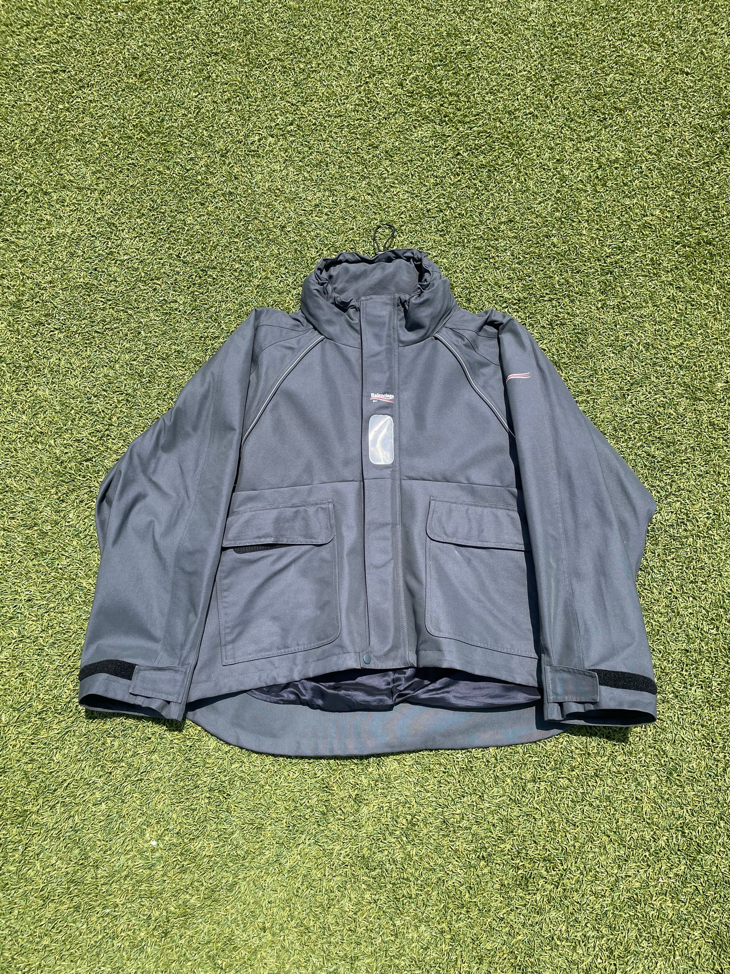 AW17 Balenciaga C-Shape Grey Campaign Parka Jacket