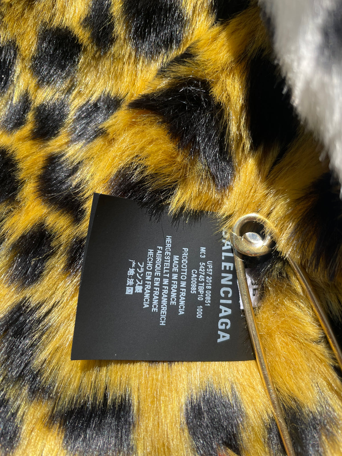 AW18 Balenciaga 7 Layer Hybrid Leather Leopard Fur Trench Coat
