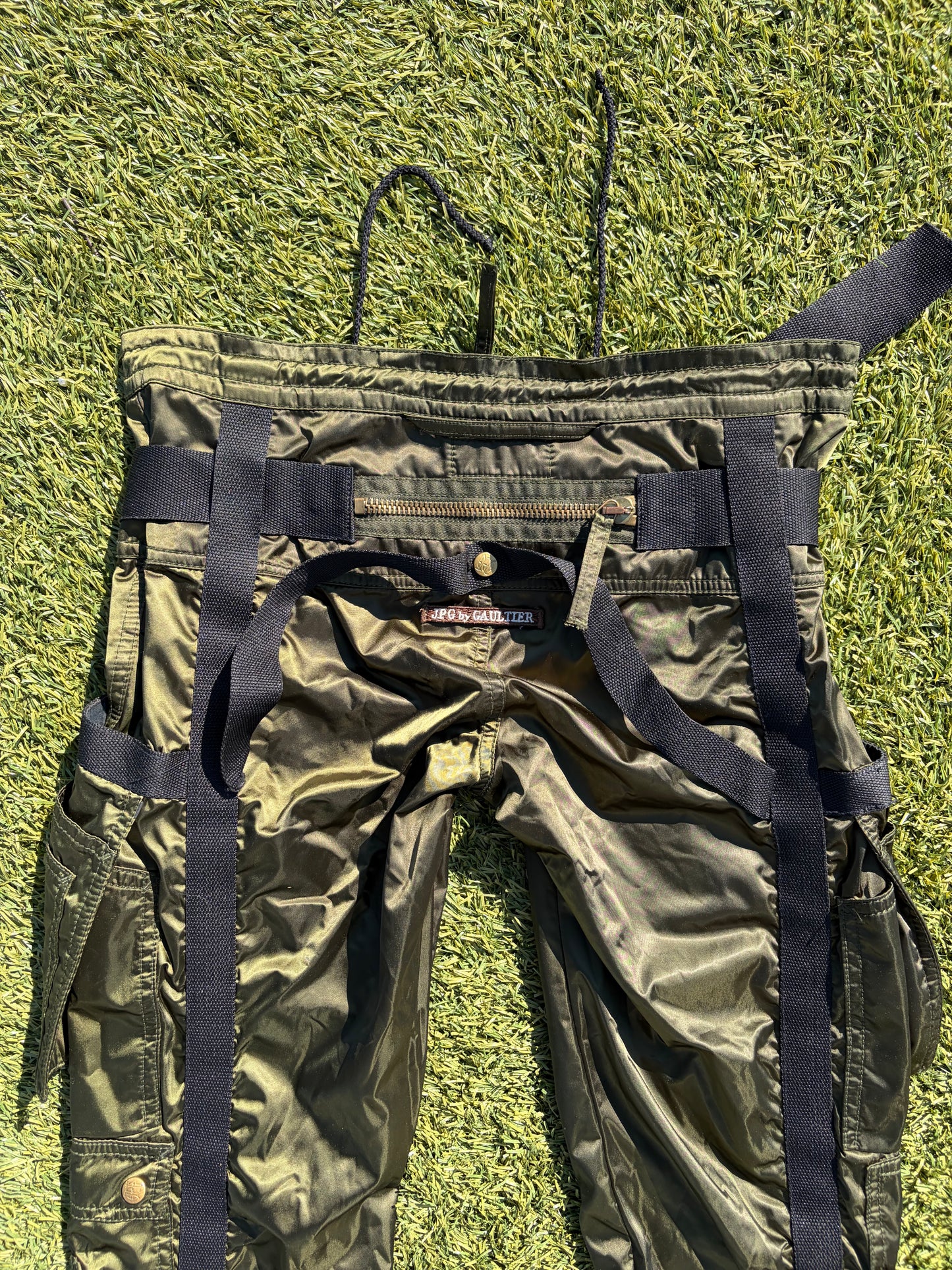 AW03 Jean Paul Gaultier Parachute Cargo Silk Bondage Pant