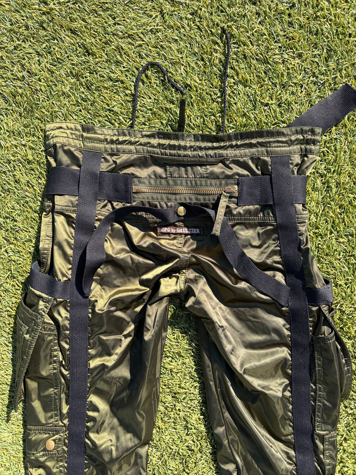 AW03 Jean Paul Gaultier Parachute Cargo Silk Bondage Pant