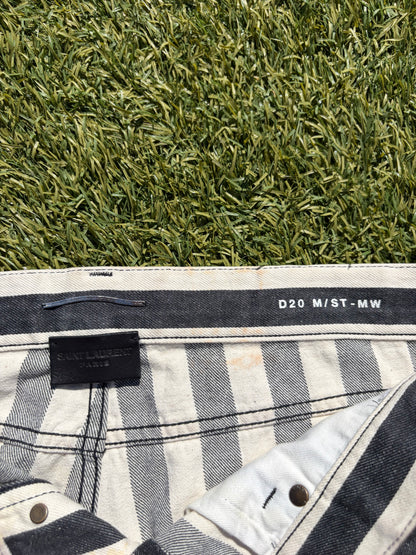 AW15 Saint Laurent Vertical Pinstripe Denim